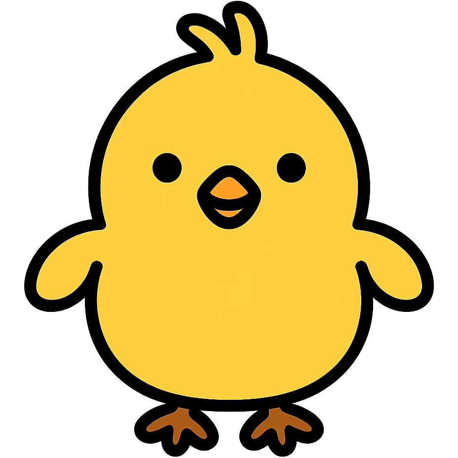 a yellow cute chick emoji