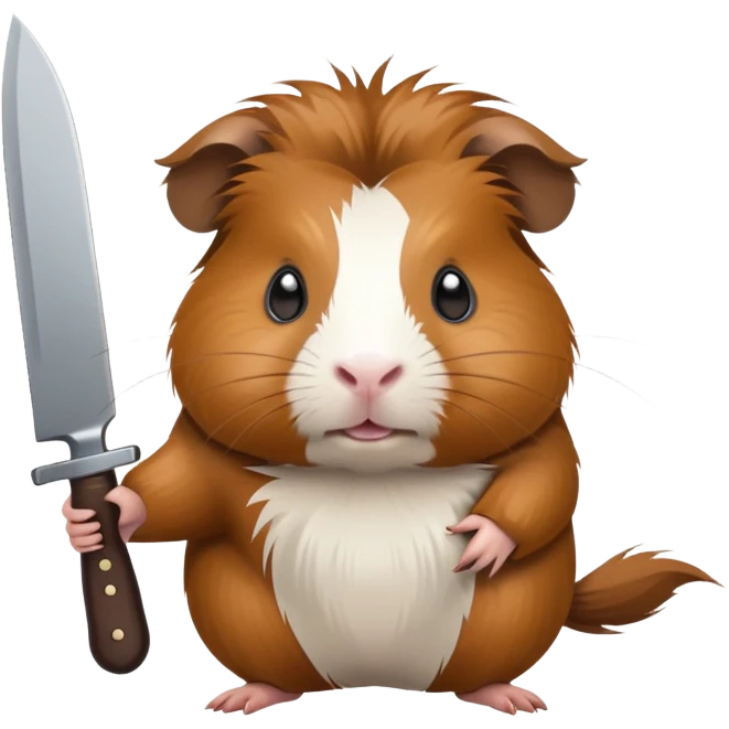 guinea pig holding a knife emoji