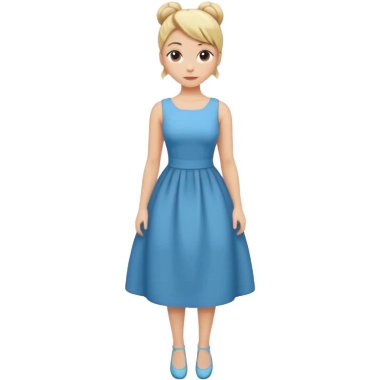  Dominatrix blonde hair in bun full body emoji