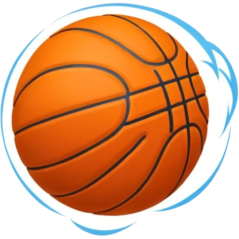Un emoji de un balón de básquet transparente  emoji