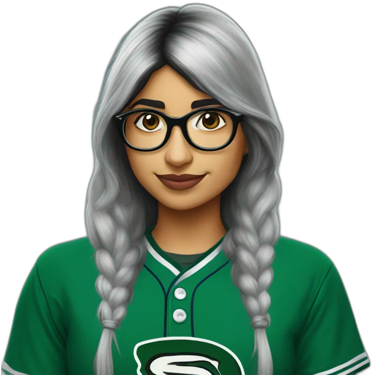 Mia Khalifa slytherin baseball tshirt emoji