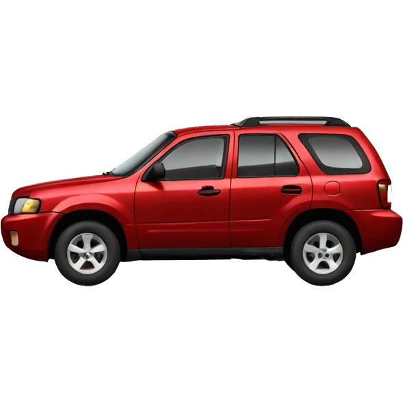 red mazda tribute close 2001 emoji