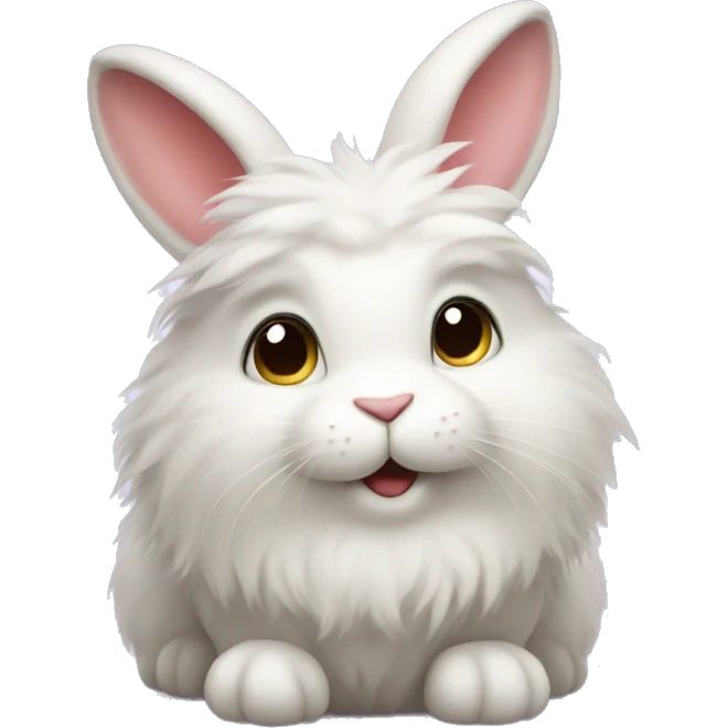 Cute fluffy rabbit emoji