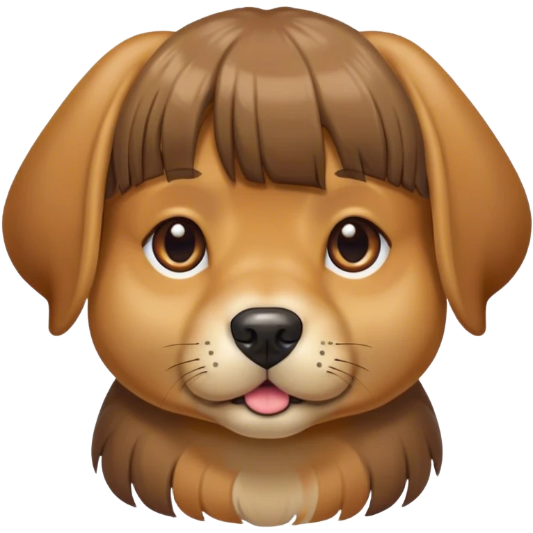 Dog having bangs emoji