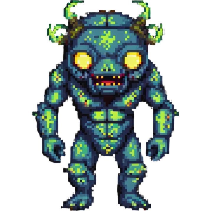 Comical radioactive mutant with glowing features emoji