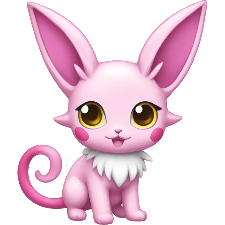 Kawaii Sylveon-Mew-Espeon-Pokémon full body emoji