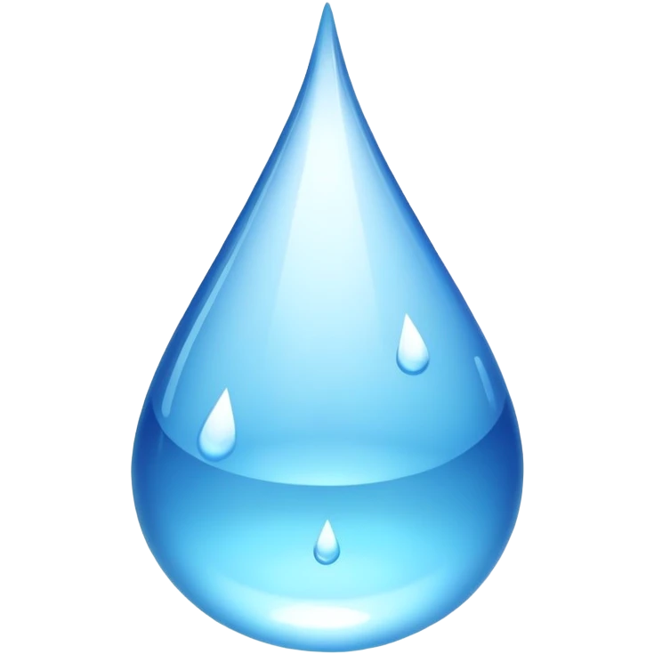 shiny blue water droplet emoji