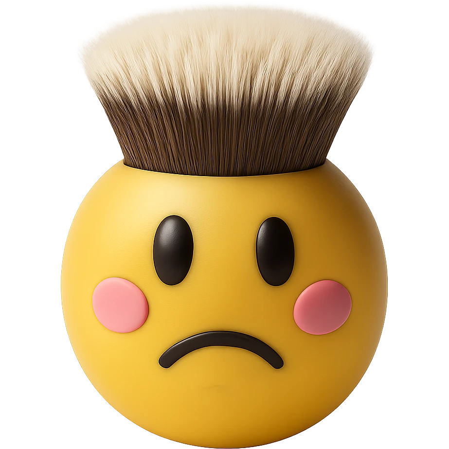 Create a realistic makeup brush emoji in a photorealistic style with the background removed. emoji