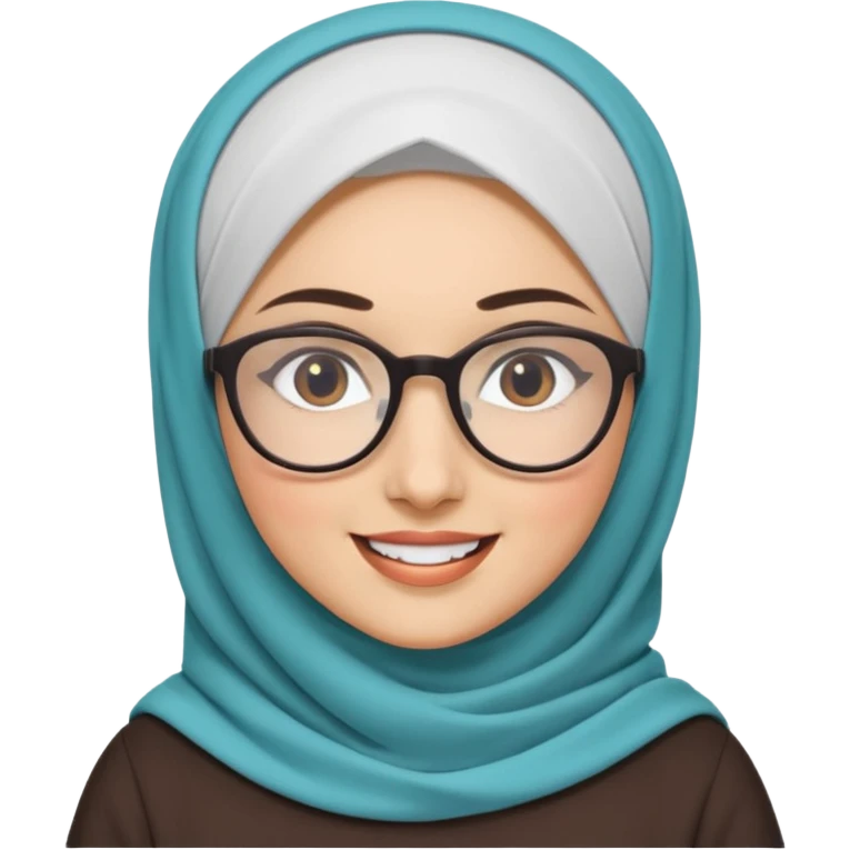 tech hijabie with glasses emoji