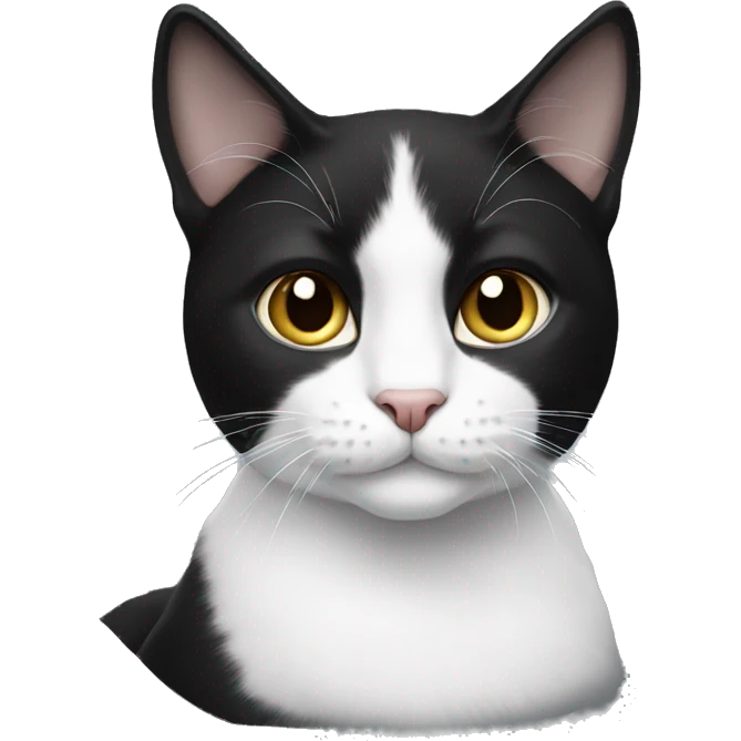Black and white cat emoji