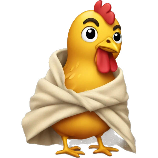Chicken with blanket  emoji