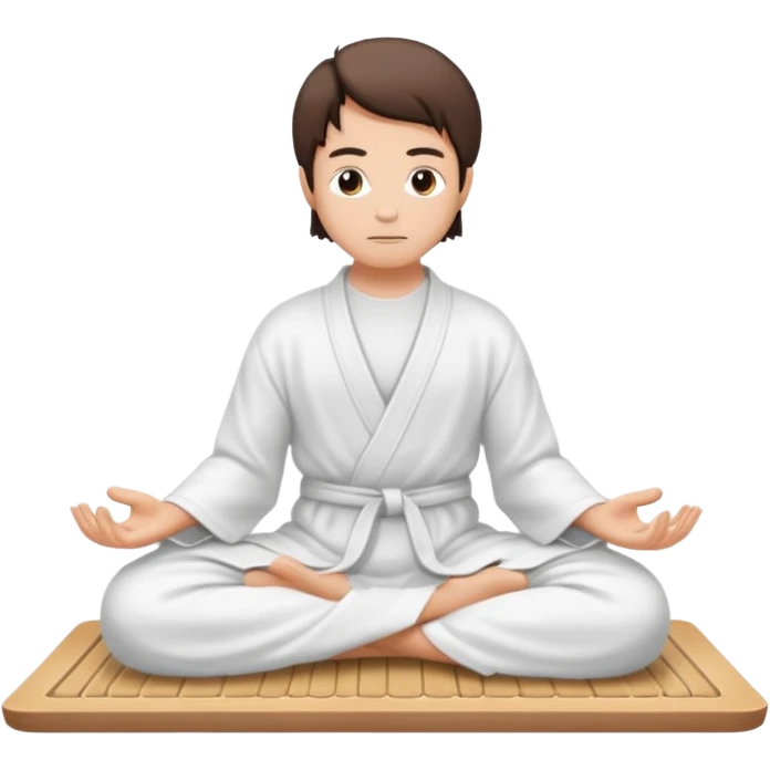 person in meditation pose on a stylized nail board emoji