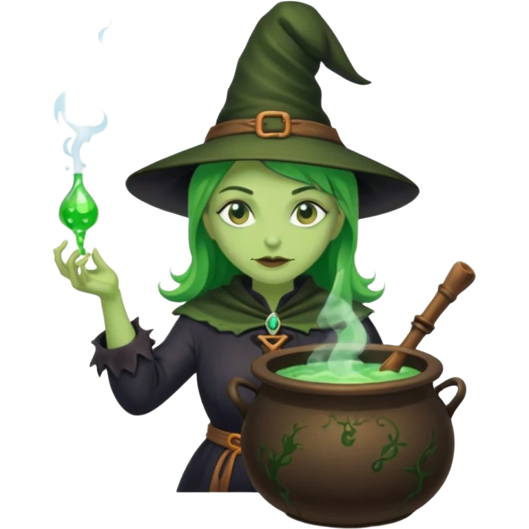 green witch cooking potion emoji