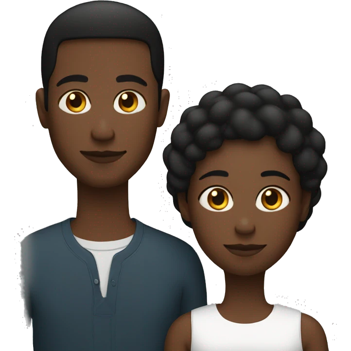 iOS-like minimalistic black family emoji