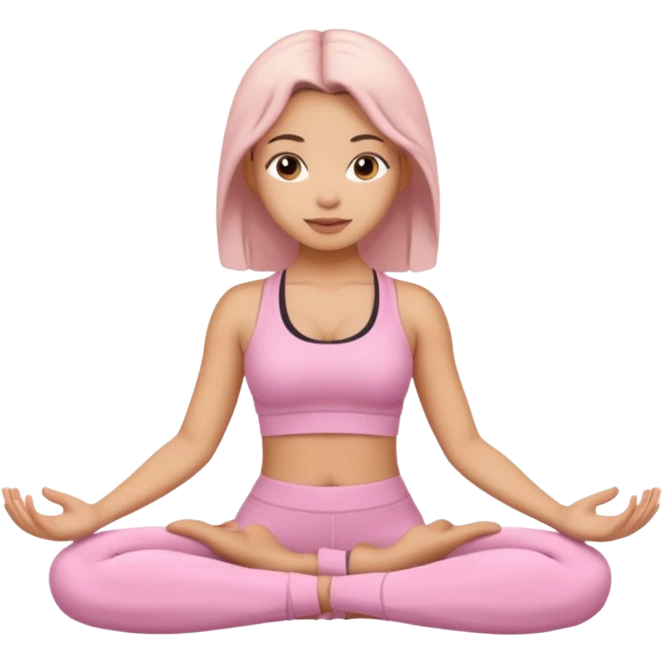 Latina yoga girl light pink clothes  emoji