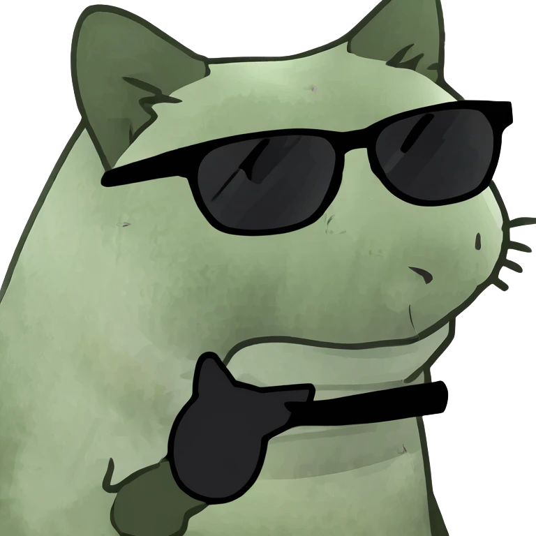 Cat with sunglasses emoji