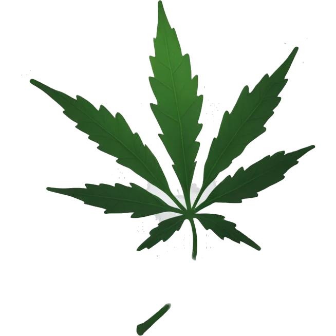 black outline of a weed leaf emoji