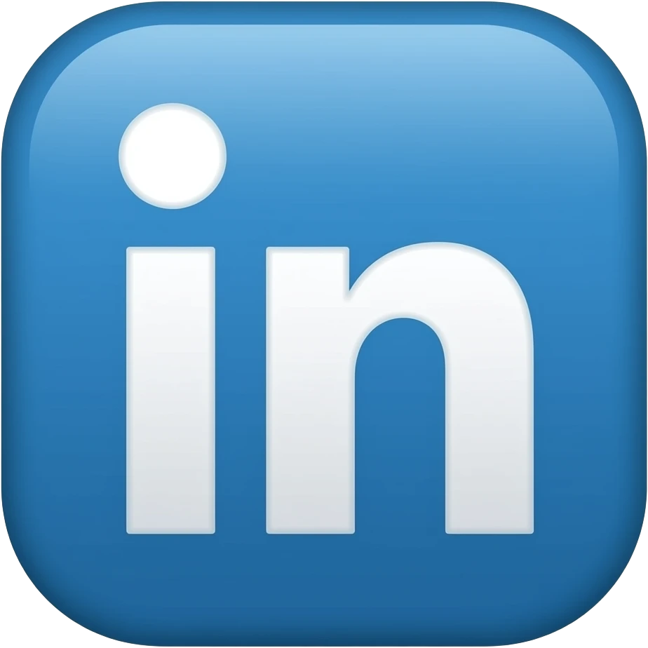 linkedin logo, ultra 3d emoji