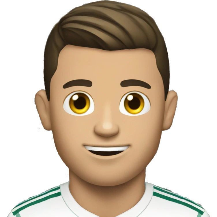 Cristiano Ronaldo with the 10 million followers Button  emoji