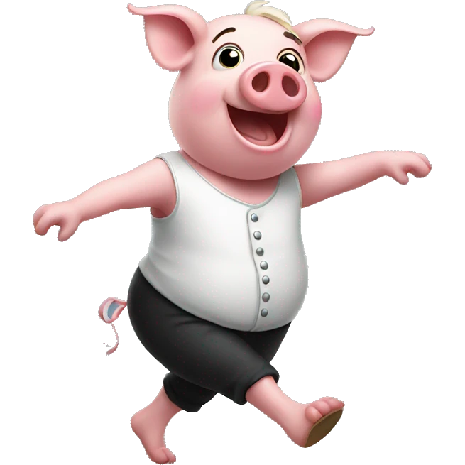 dancing pig emoji