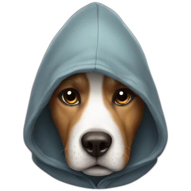 dog whit a hoodi emoji
