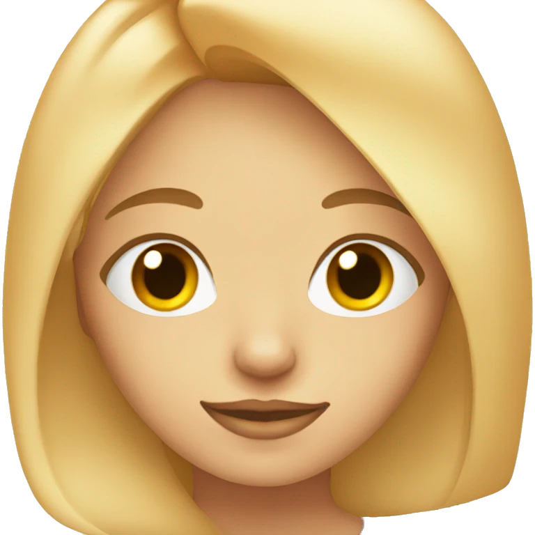 Blonde girl with an orange cat emoji