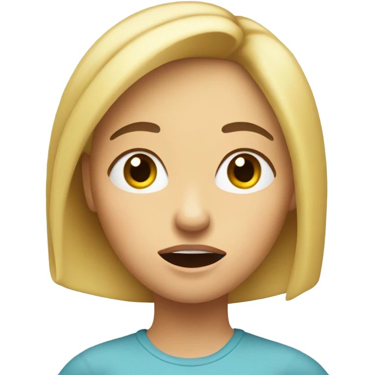 blonde confused girl emoji