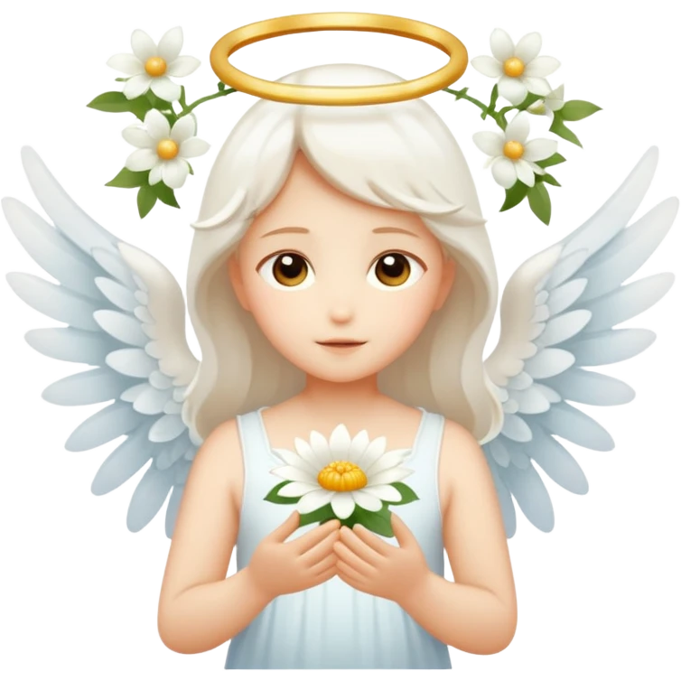 Angel flowers emoji