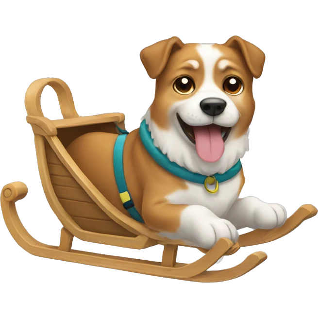 dogs in sled emoji
