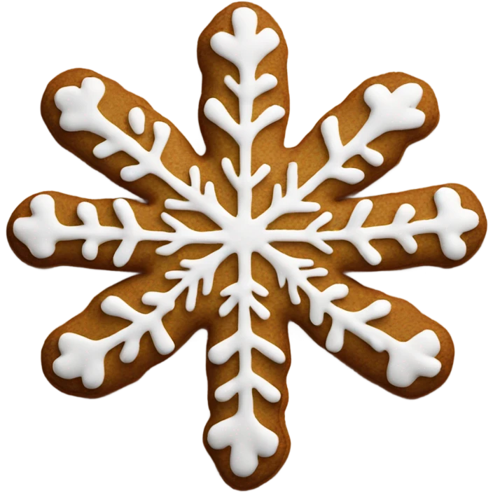 Gingerbread snowflake emoji