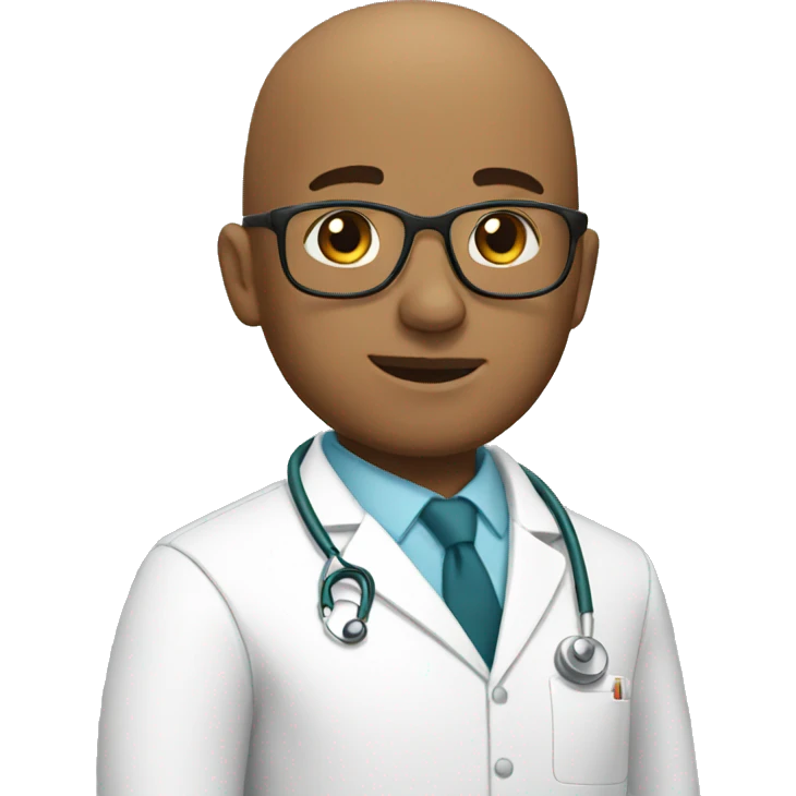 bald doctor emoji