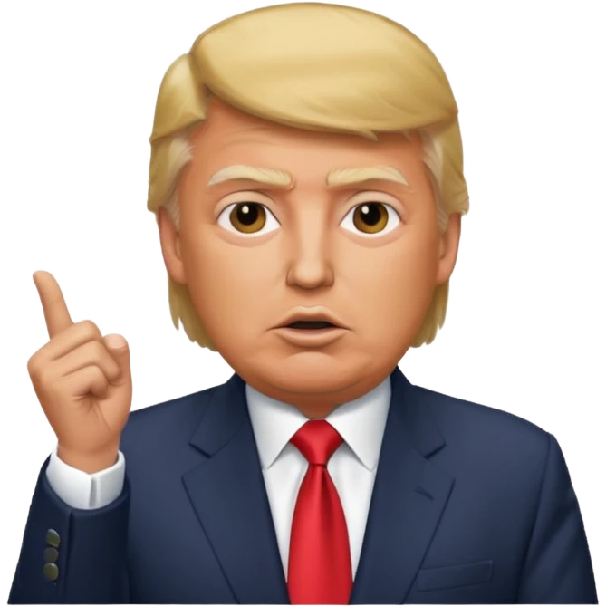 Donald Trump speaking at a rally emoji