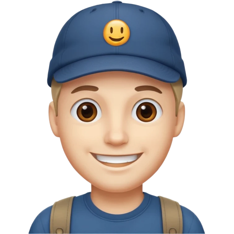 Make me stickers - a guy in a cap emoji
