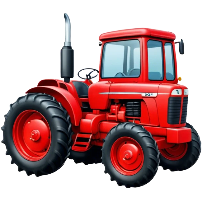 Red tractor  emoji
