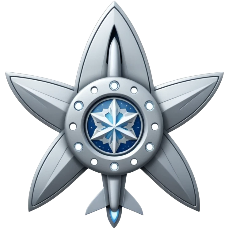 startrek space ship with a snowflake behind it emoji