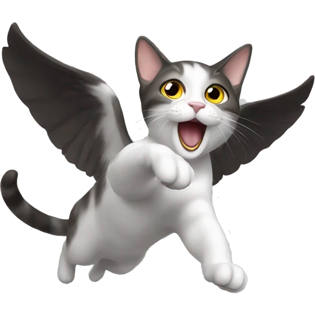 flying cat emoji