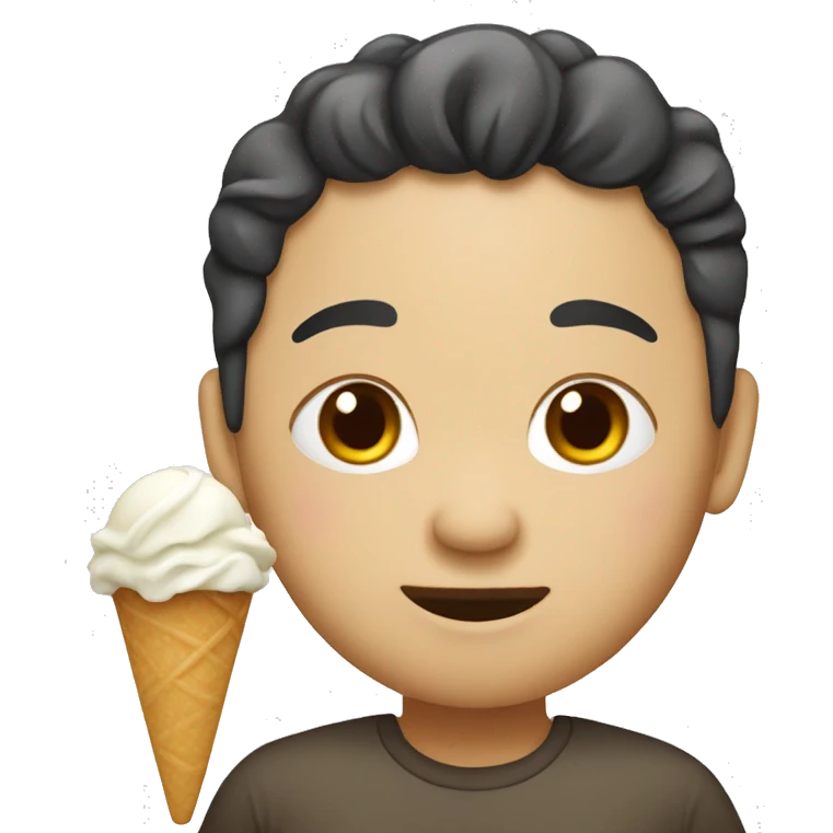 Chinese with ice crean  emoji