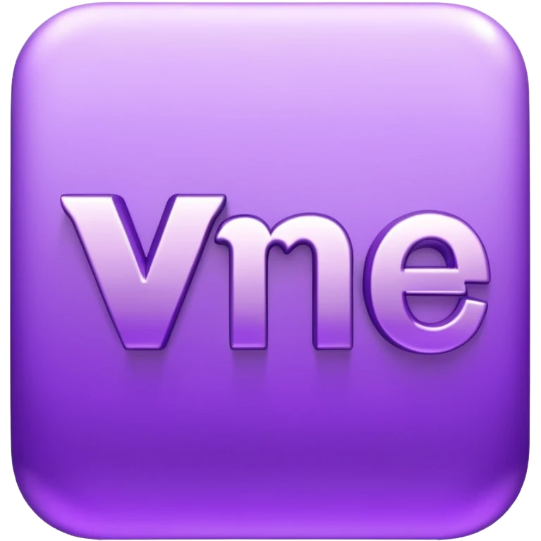 3D text that spells "me" in a shiny purple font  emoji