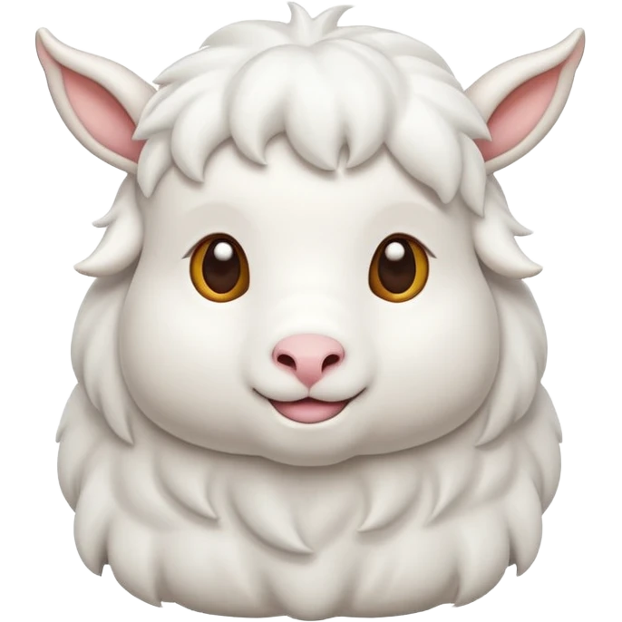 Make a marshmallow goat emoji emoji