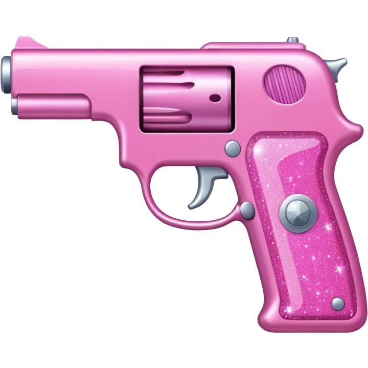 Pink glitter gun emoji