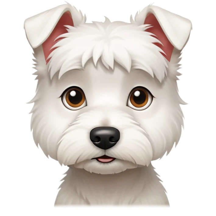 confused little white terrier emoji