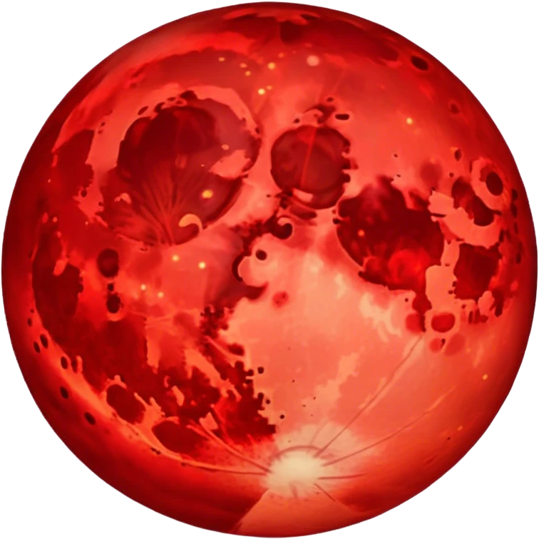 Blood moon in sky emoji