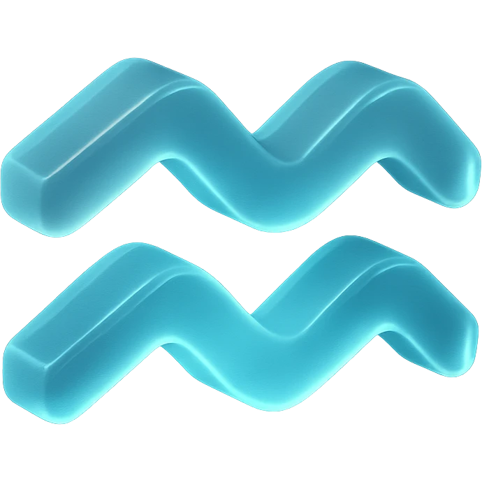 "A minimalistic glowing zodiac symbol [ZODIAC SYMBOL], centered on a dark cosmic background, symbol color #00d9ff, clean design, modern and luminous" emoji