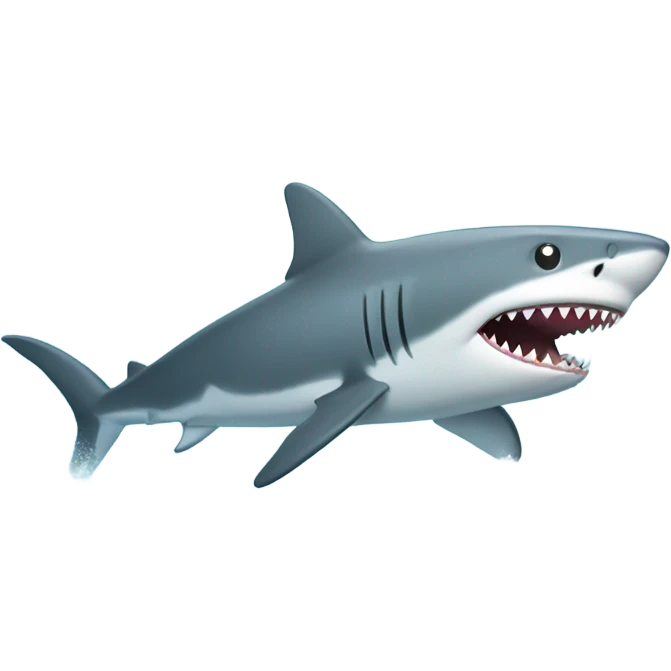 Ocean waves with shark emoji