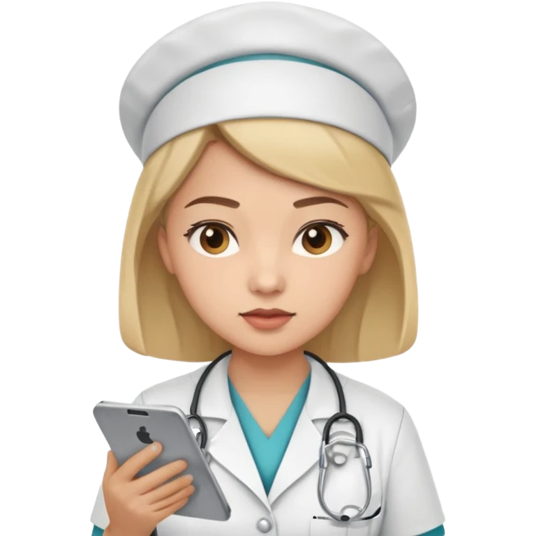 Nurse doing research emoji