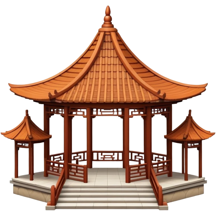 Traditional Chinese pavilion building only emoji