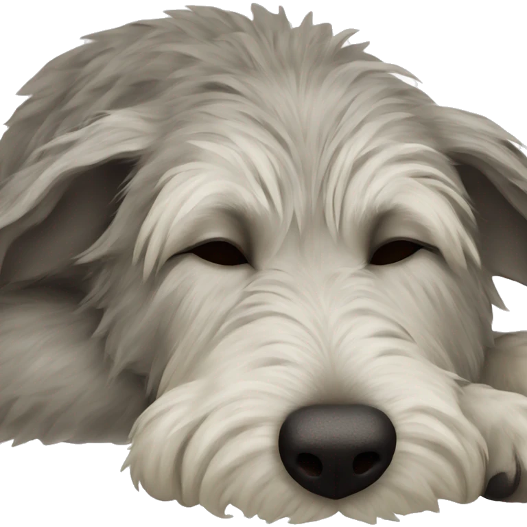  Irish wolfhound dog sleeping emoji