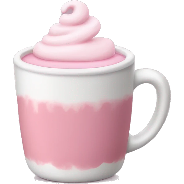 Pink hot cocoa emoji