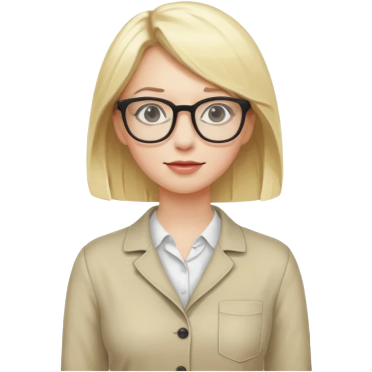  One Dominatrix blonde hair and glasses full body posing  emoji