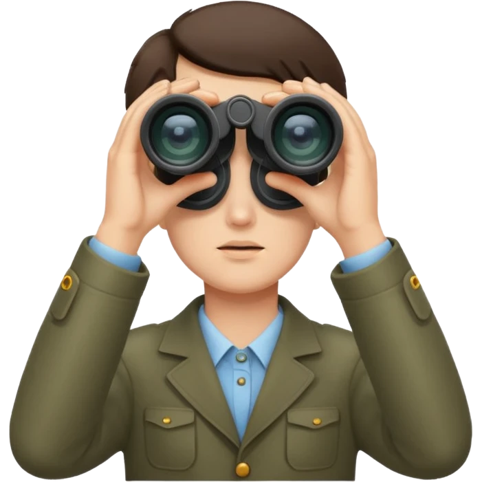 person looking through binocolars emoji
